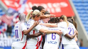 La joie des féminines de l'OL face à Dijon, le 11 mai 2025.