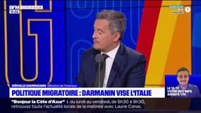 Frontière italienne: Gérald Darmanin accuse Giorgia Meloni d'être "incapable de régler les problèmes migratoires"