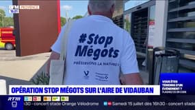 Var: une opération "stop mégots" sur l'aire de repos de Vidauban
