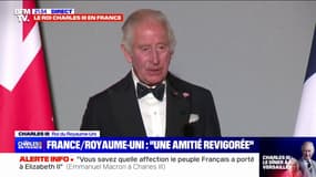 Charles III à Emmanuel Macron: "Nos pays sont unis contre l'oppression et soutiennent les plus vulnérables, notamment ceux qui subissent les effets dévastateurs des catastrophes naturelles ou des conflits"