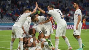 L'Italie face à la Belgique, à Munich le 2 juillet 2021