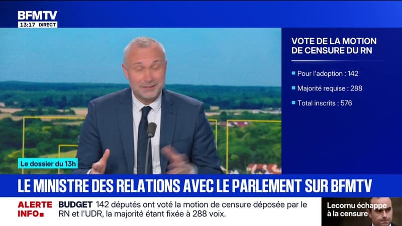 Budget: Laurent Panifous, ministre chargé des relations avec le Parlement, reconnaît "une majorité fragile"