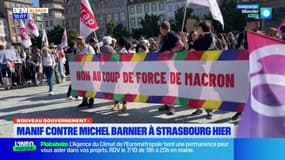 Strasbourg: une centaine de manifestants ce samedi contre Michel Barnier