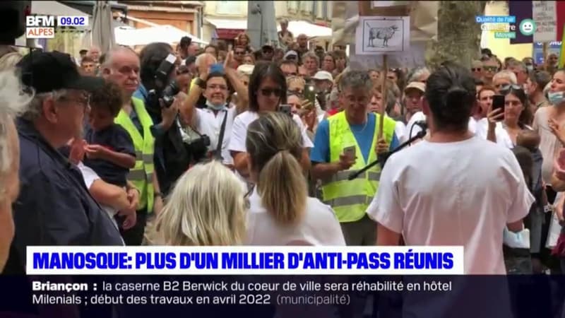 Plus d'un millier de personnes ont manifesté à Manosque contre le...