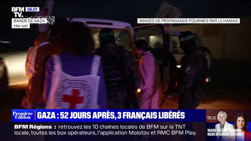 Après 52 jours de captivité, 3 otages français ont été libérés par le Hamas