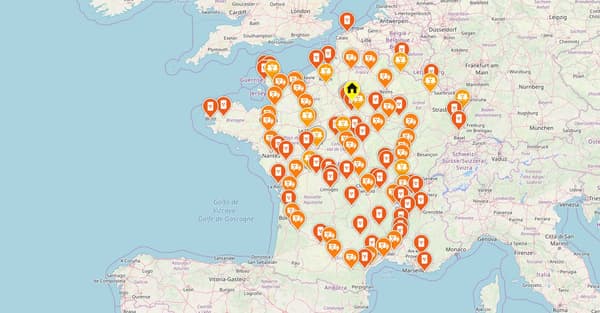 Localisation des déchets nucléaires en France