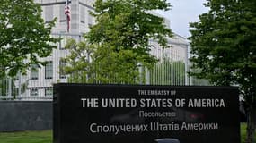 L'ambassade américaine à Kiev, le 18 mai 2022