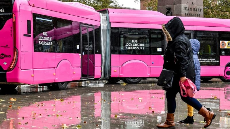 Un bus du réseau de transport gratuit de Dunkerque, en octobre 2018