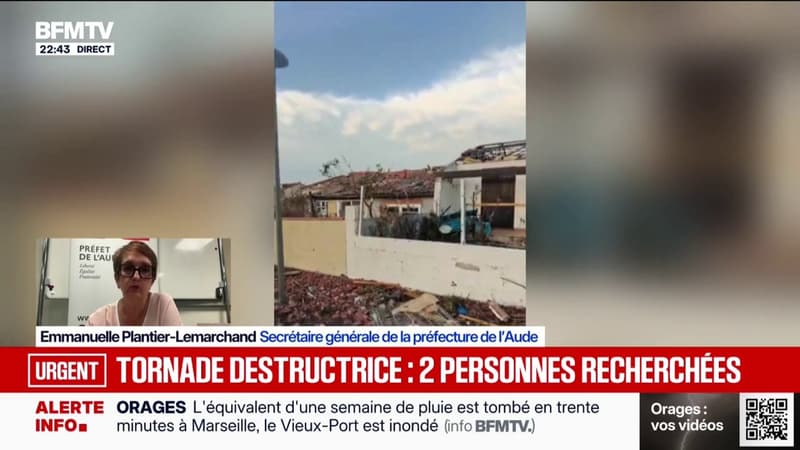 Tornade destructrice dans l'Aude: "Les recherches se poursuivent", déclare la secrétaire générale de la préfecture