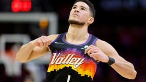 Devin Booker des Phoenix Suns contre les Brooklyn Nets le 1er février à Phoenix
