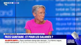 Élisabeth Borne: "On a introduit une procédure de suspension du contrat de travail, sans rémunération" pour les salariés sans pass sanitaire valide