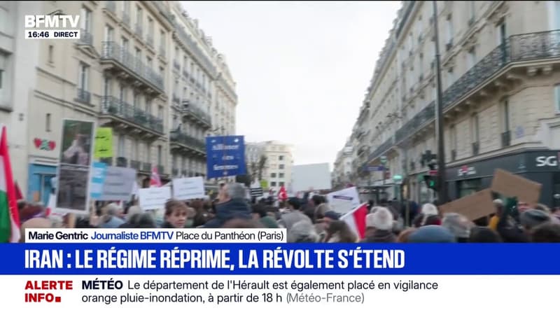 Une manifestation à Paris rassemble des centaines de personnes en solidarité avec la révolte en Iran