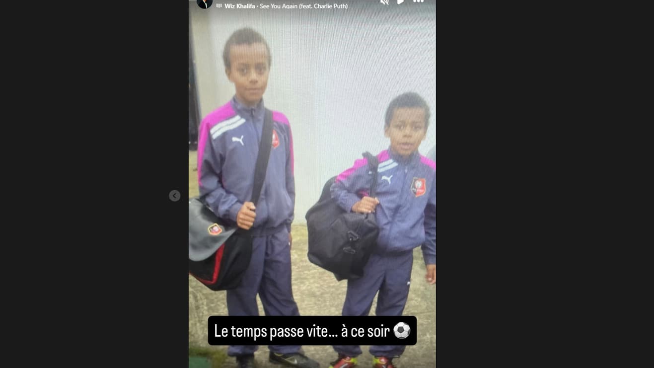 Guéla et Désiré Doué enfants au Stade Rennais