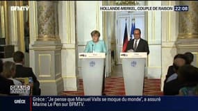Hollande-Merkel, un couple soudé face à la crise grecque