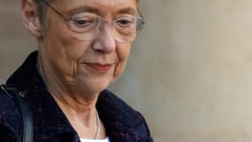 La Première ministre Elisabeth Borne quitte l'Elysée après le Conseil des ministres, le 18 janvier 2023 à Paris