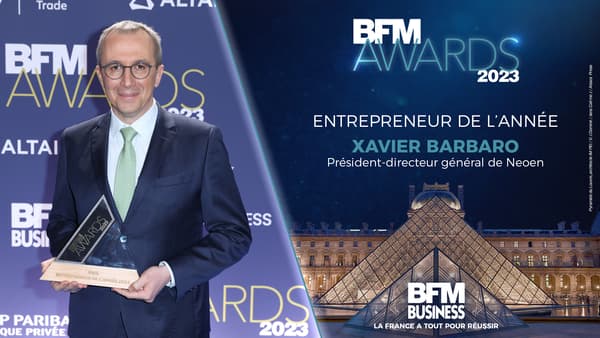 Xavier Barbaro, directeur général de Neoen, élu entrepreneur de l'année aux BFM Awards 2023.