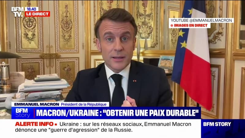 Guerre en Ukraine: pour Emmanuel Macron, la Russie 