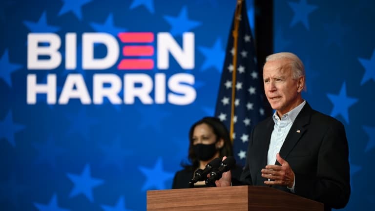 Joe Biden et Kamala Harris à Wilmington, dans le Delaware, le 5 novembre 2020
