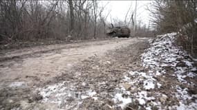 Un char de l'armée ukrainienne, dans la région de Donetsk