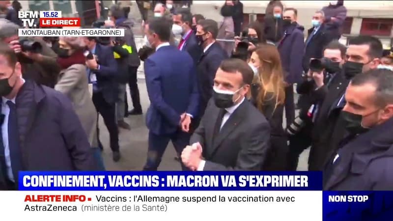 Emmanuel Macron en déplacement à Montauban:
