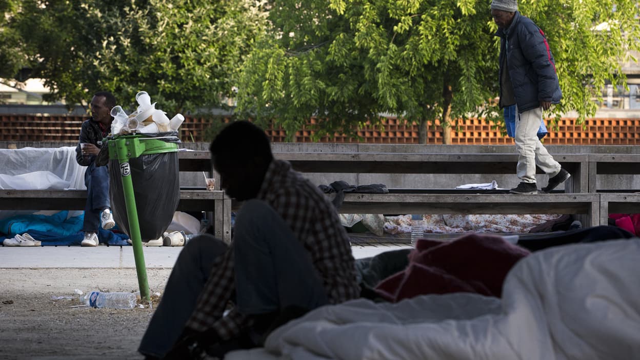 Evacuation d'un campement de 200 migrants dans le nord de Paris