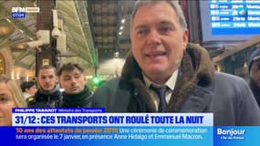 Paris: le nouveau ministre des Transports en visite à la gare de Lyon pour la Saint-Sylvestre