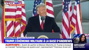 Donald Trump: "Cela a été quatre incroyables années (…) Je voudrais tous vous remercier"