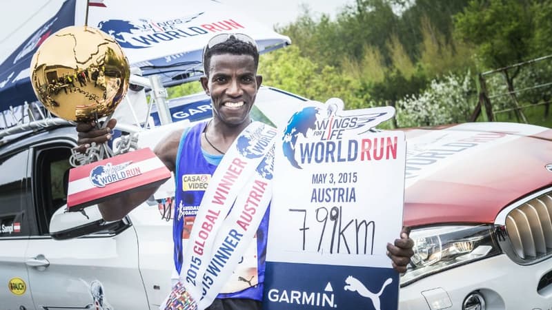 Ketama Lemawork, vainqueur du Wings For Life World Run.