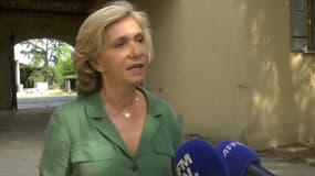 Valérie Pécresse, présidente de la région Île-de-France et candidate à la présidentielle de 2022, à Montségur-sur-Lozon (Drôme) le 23 juillet 2021.
