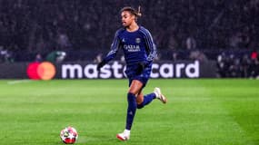 Bradley Barcola lors du match PSG-Manchester City (4-2, Ligue des champions), le 22 janvier 2025 