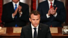 Emmanuel Macron s'exprimait devant le Congrès américain ce mercredi. 