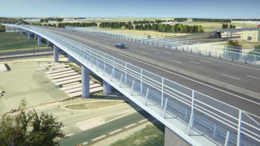 Interrompu le 17 mars par l'épidémie de Covid-19 alors qu'il employait 800 personnes, le chantier du "Contournement ouest de Strasbourg" (COS) en compte à nouveau près de 400