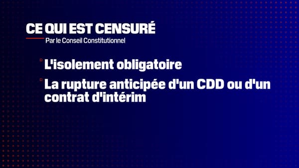 Les mesures censurées par le Conseil constitutionnel dans la loi sanitaire