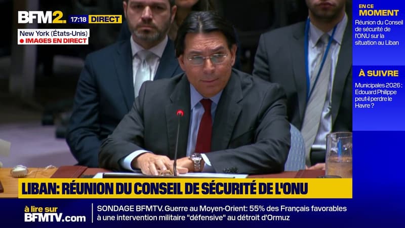 "Le Liban est aujourd'hui à la croisée des chemins dans son histoire, l'heure est venue de prendre une décision", déclare Danny Danon, représentant permanent israélien à l'ONU
