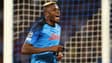 Victor Osimhen célèbre un but avec Naples en Ligue des champions