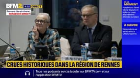 Crues: deux ministres en déplacement en Ille-et-Vilaine, toujours placé en vigilance rouge