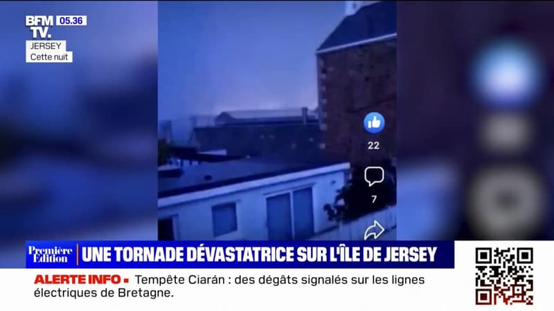 Tempête Ciaran: une tornade provoque d'importants dégâts sur l'île de Jersey
