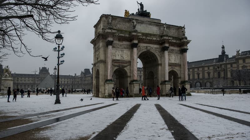 L'Arc de Triomphe du Carroussel du Louvre le 5 février 2018