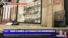 Rennes: les débordements en marge des manifestations contre la réforme des retraites laissent des traces, notamment pour les commerçants  