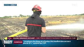 Canicule: "C'est inédit et exceptionnel", plusieurs incendies ont été maîtrisés dans l'Eure ce jeudi