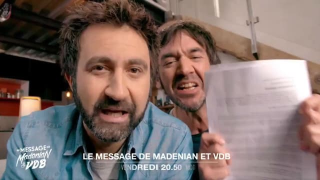 Le duo d'humoristes proposera une pastille quotidienne "Le message de Madénian et VDB"