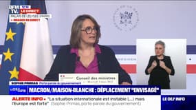 Situation en Ukraine: "Nous entrons dans une nouvelle ère (...) où il faut la mobilisation de tous", affirme la porte-parole du gouvernement Sophie Primas