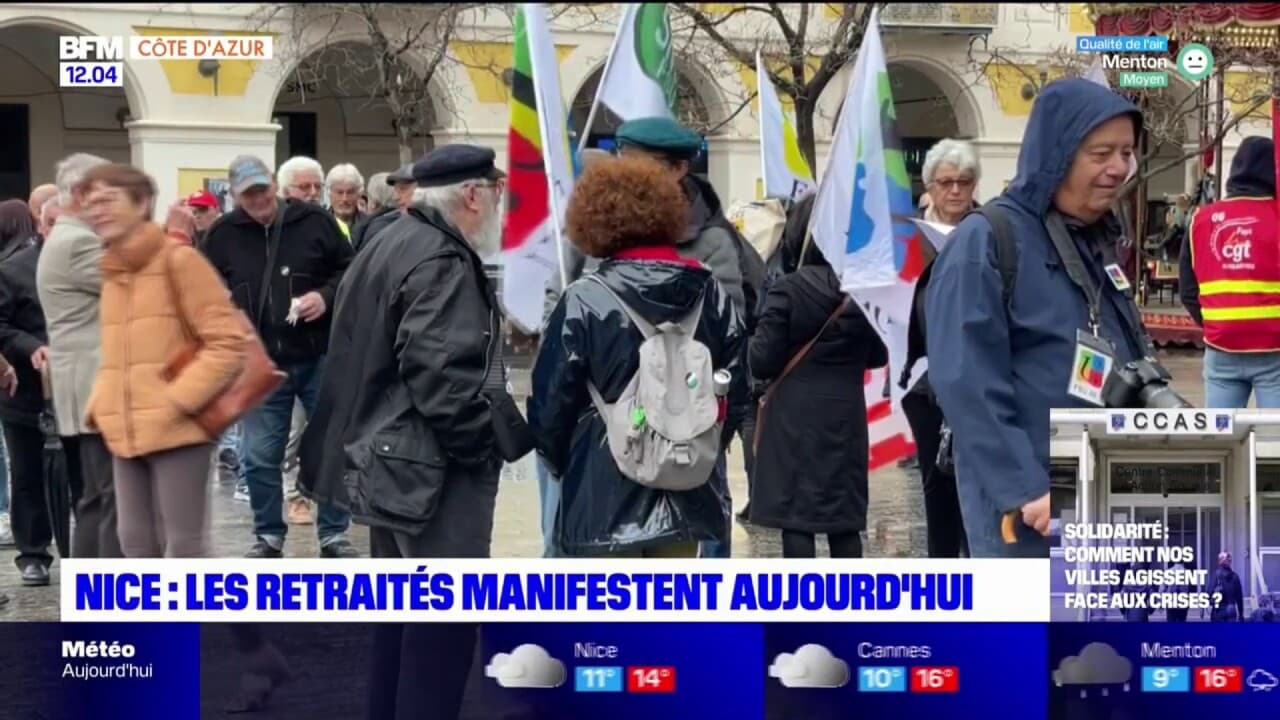 Nice: Manifestation Des Retraités Pour Demander Une Augmentation De ...