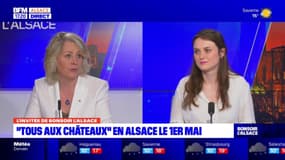  Nathalie Kaltenbach, maire de Barr et présidente d'Alsace destination tourisme détaille l'opération "Tous aux châteaux"