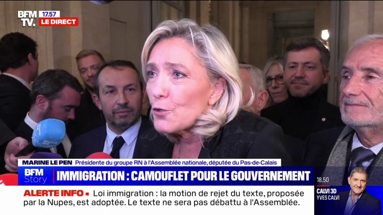 Motion De Rejet Du Projet De Loi Immigration: "Un Désaveu Extrêmement ...