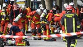 Des pompiers interviennent sur un incendie dans le quartier de la Porte d'Orléans, le 11 juin 2020 à Paris. (photo d'illustration)