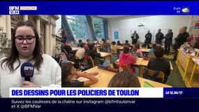 Var: des dessins pour les policiers de Toulon