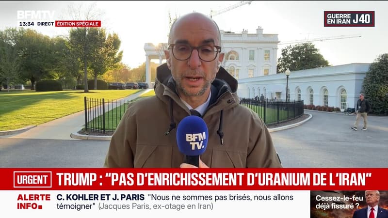 Guerre au Moyen-Orient: "Il n'y aura plus d'enrichissement d'uranium en Iran", déclare Donald Trump
