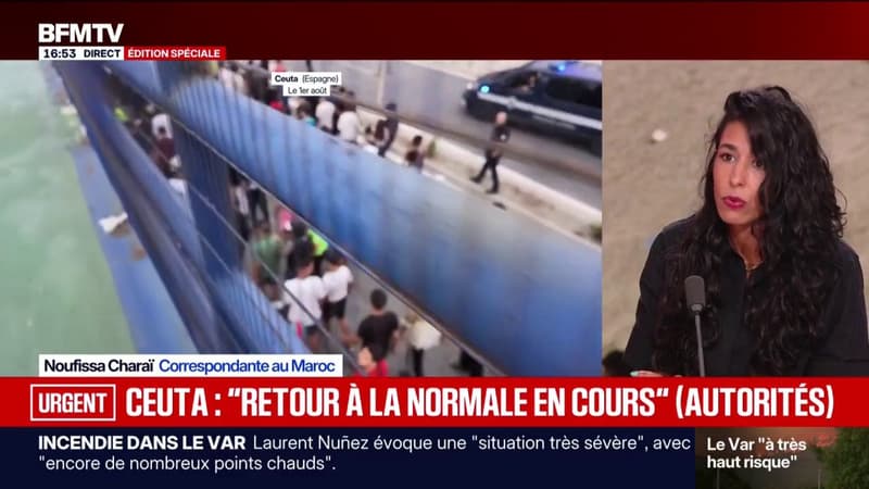 Ceuta: "Au moment où [les migrants] partent, ils savent que la réalité c'est un retour assez rapide" au Maroc, explique Noufissa Charaï, correspondante au Maroc