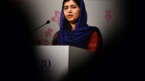 La prix Nobel de la paix 2014 Malala Yousafzai lors de la World Assembly for Women à Tokyo, le 23 mars 2019